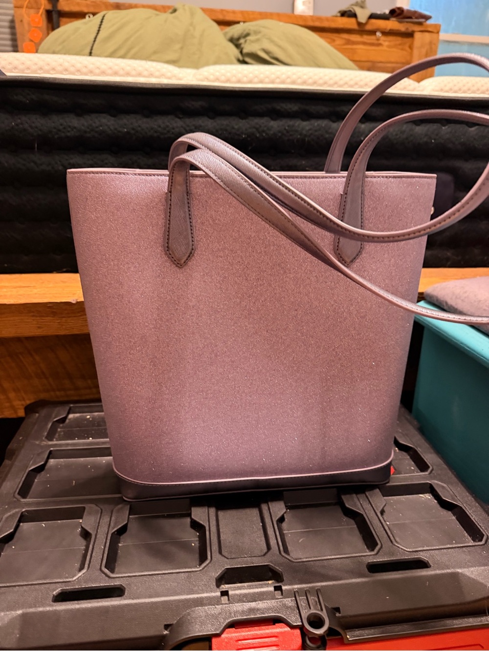 kate spade lavender shimmer tote